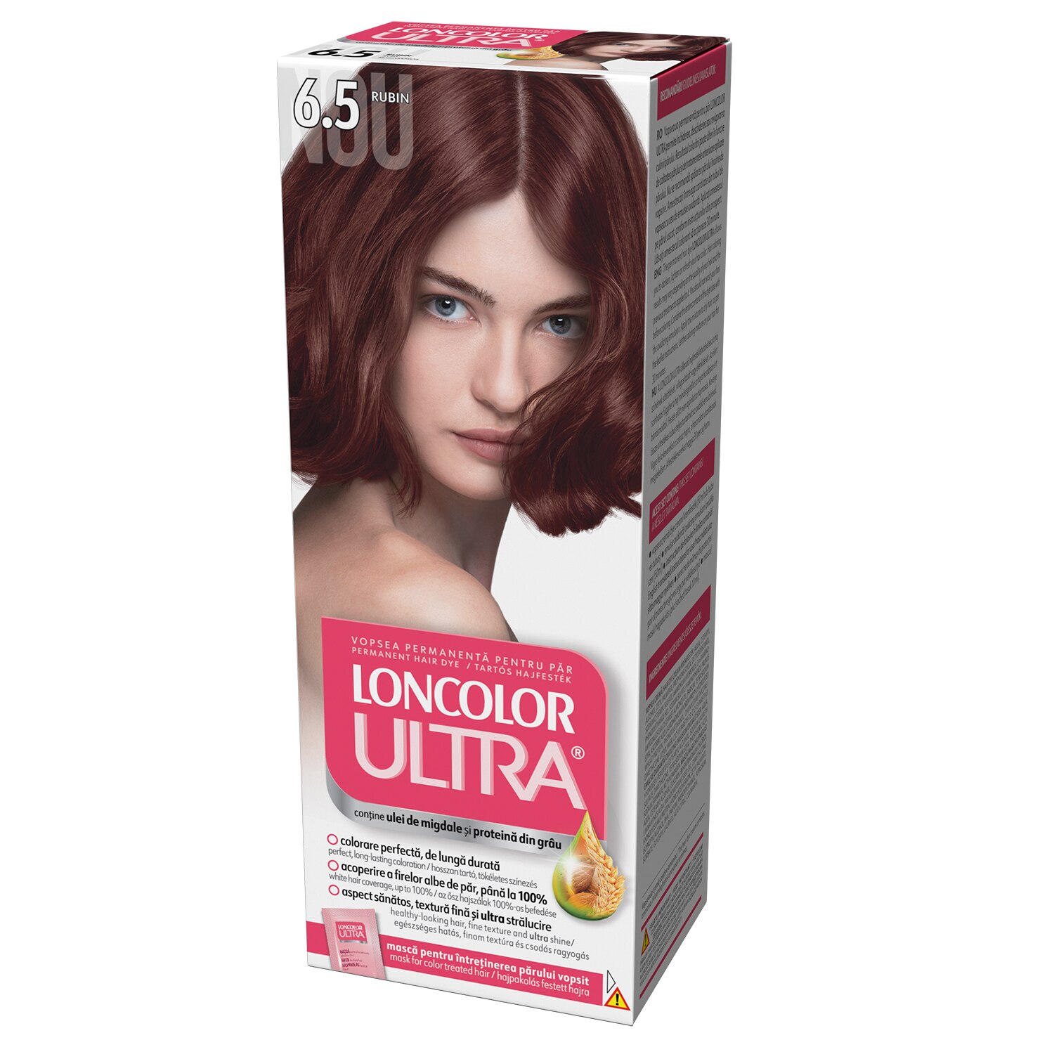 Vopsea de par permanenta Loncolor Ultra 6.5 Rubin, 100 ml