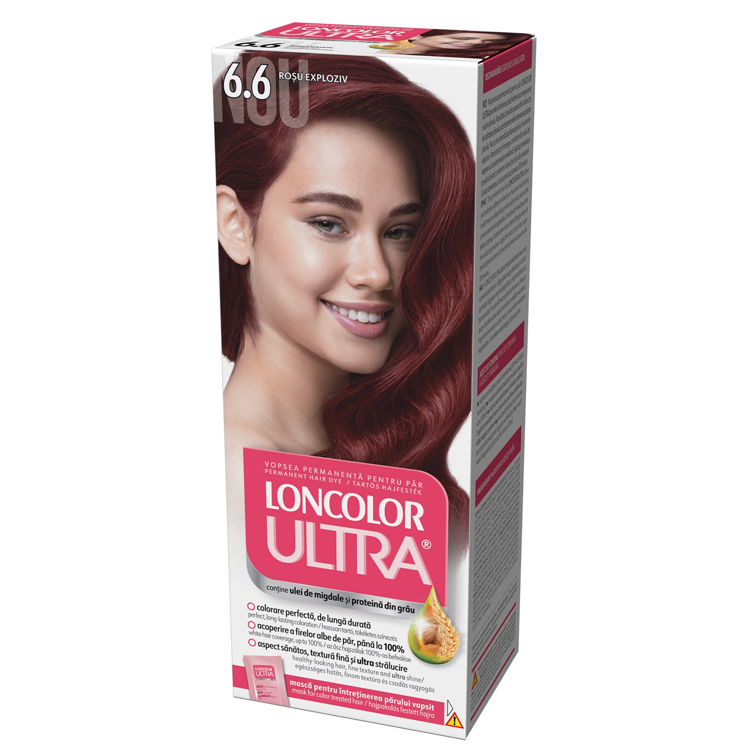 Vopsea de par permanenta Loncolor Ultra 6.6 Rosu Exploziv, 100 ml