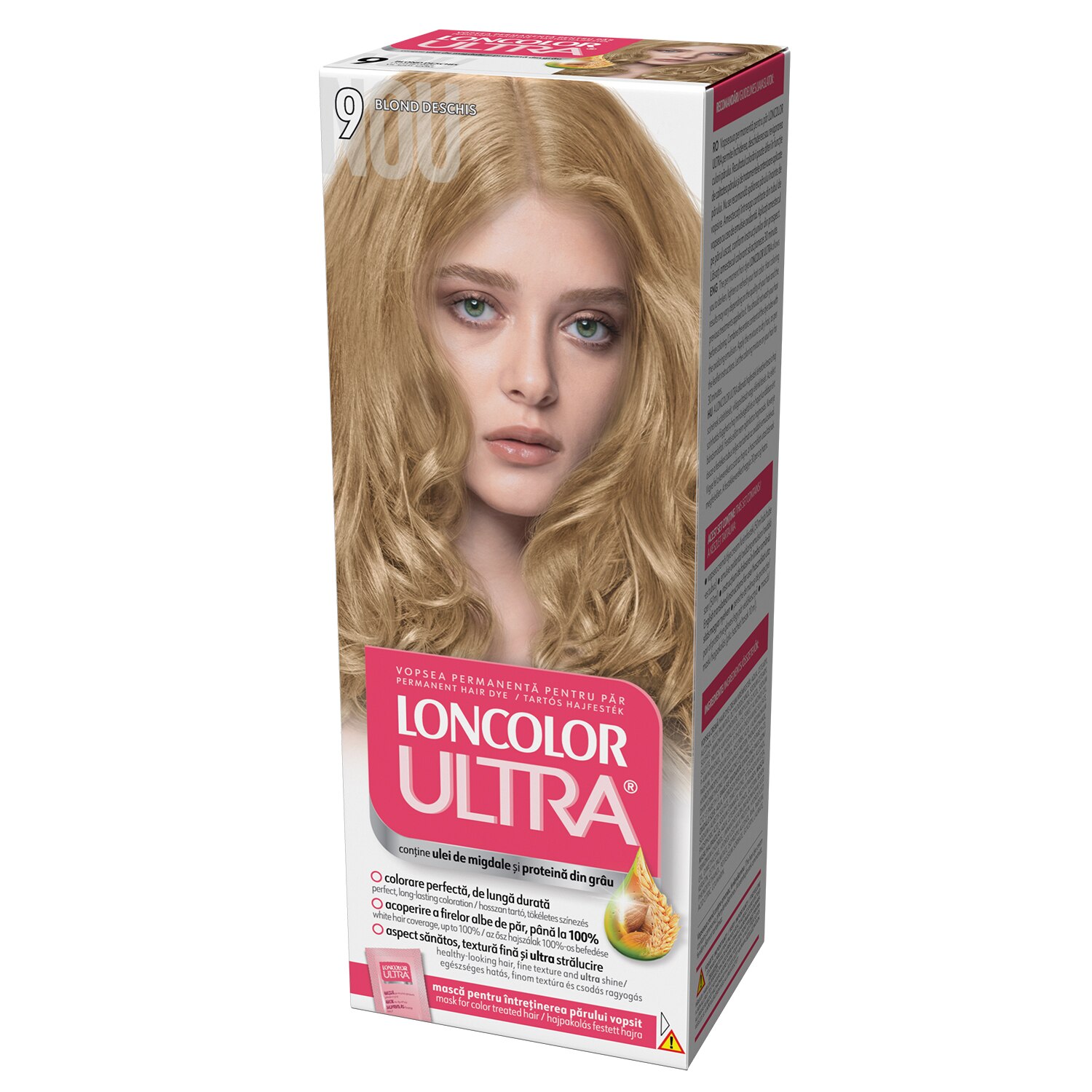 Vopsea de par permanenta Loncolor Ultra 9 Blond Deschis, 100 ml