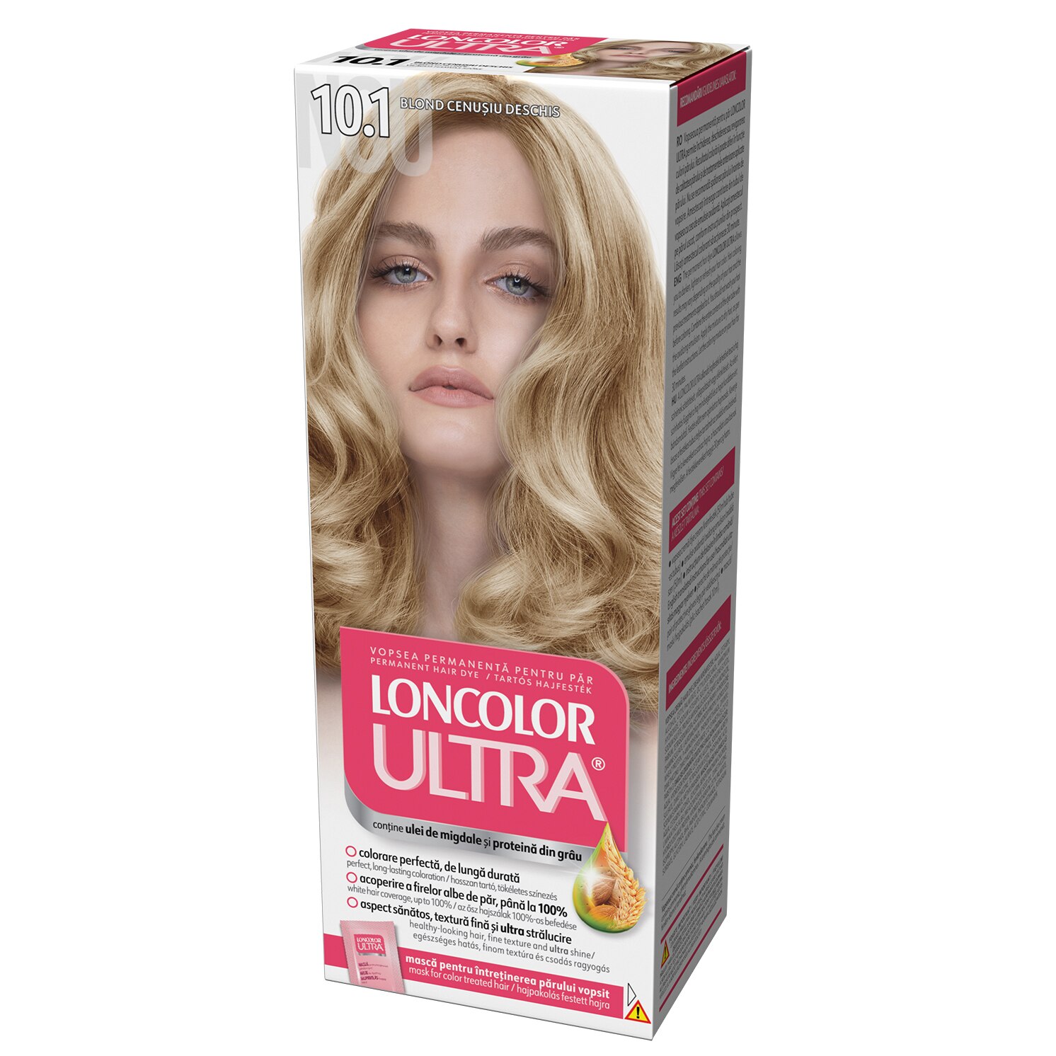 Vopsea de par permanenta Loncolor Ultra 10.1 Blond Cenusiu Deschis, 100 ml