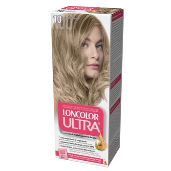 Vopsea de par permanenta Loncolor Ultra 10 Blond Cenusiu, 100 ml
