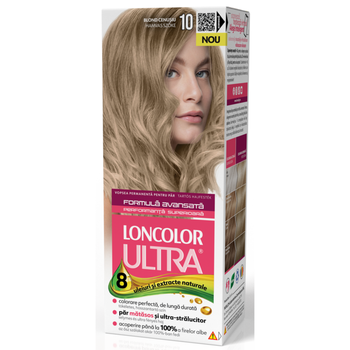Боя за коса Loncolor Ultra 10, Пепеляво русо, Перманентна