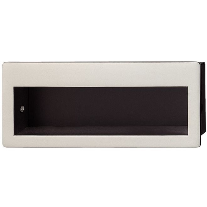 Maner ro ingropat aliaj zinc, 86x37mm, finisaj nichel si negru