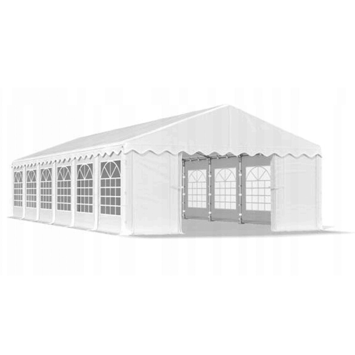 Destiny doll legation Cort Pavilion 5x10 m, Profesional, Cadru metalic stabil, Prelata PE,  Ferestre laterale, Nunti, Evenimente - eMAG.ro