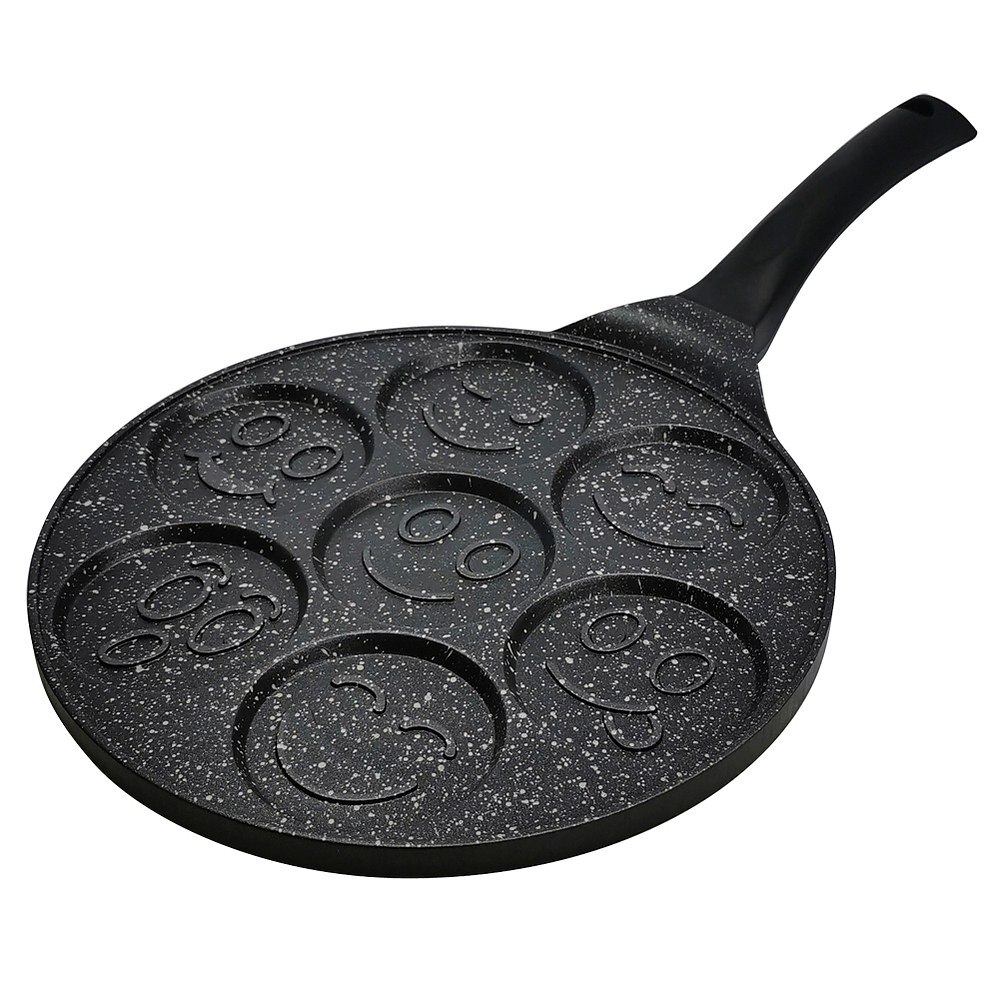 Tigaie antiaderenta pentru oua si clatite Orion, 27 cm, Negru