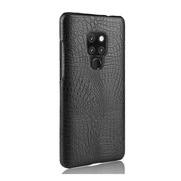 Mobiltelefon tok, kompatibilis, Huawei Mate 20 Gigapack műanyag telefonvédő (bőr hatású, krokodilbőr minta) fekete, gigapack csomagolás