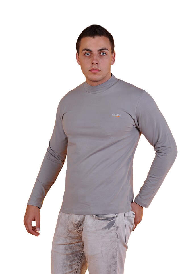 Tricou barbati cu maneca lunga, Tuareg, Model 8, Gri