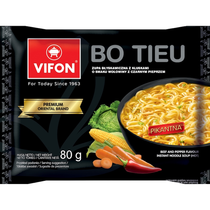 Supa premium BO TIEU - cu gust de vita si piper 80g