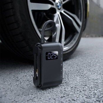 Compresor Auto, Cu Baterie Reincarcabila 4000 mAh, Baseus CRCQB03-01 Compresor Auto, Cu Baterie Reincarcabila 4000 mAh, Baseus CRCQB03-01