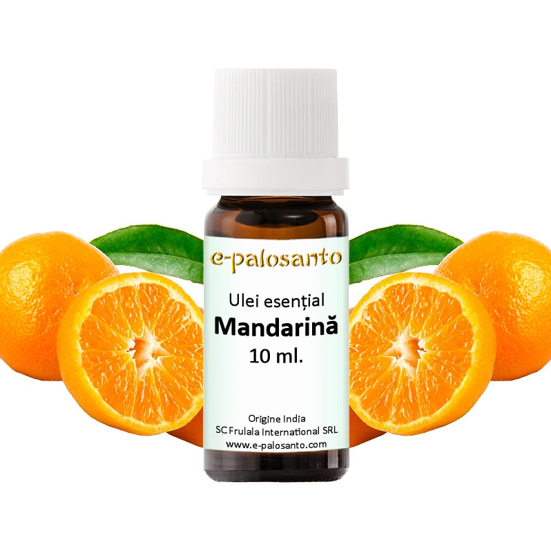 Ulei esential Mandarina, puritate 100%, 10 ml, aromaterapie, e-palosanto