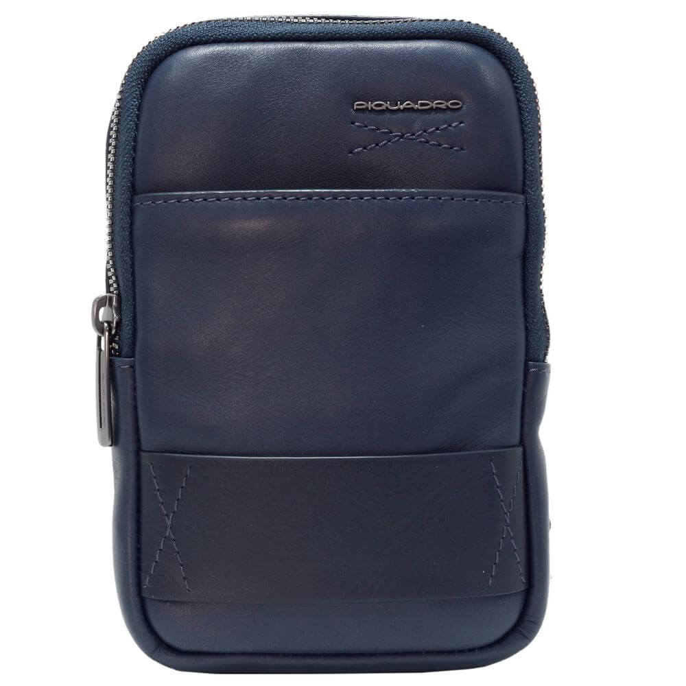 Geanta portdocument de calatorie PIQUADRO, din piele naturala, AC5442W110/BLU, bleumarin