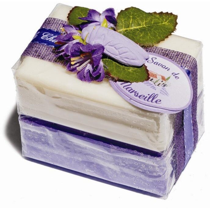 Set Cadou Doublette Sapun Natural de Marsilia 2x100g Violete Iasomie Le Chatelard 1802