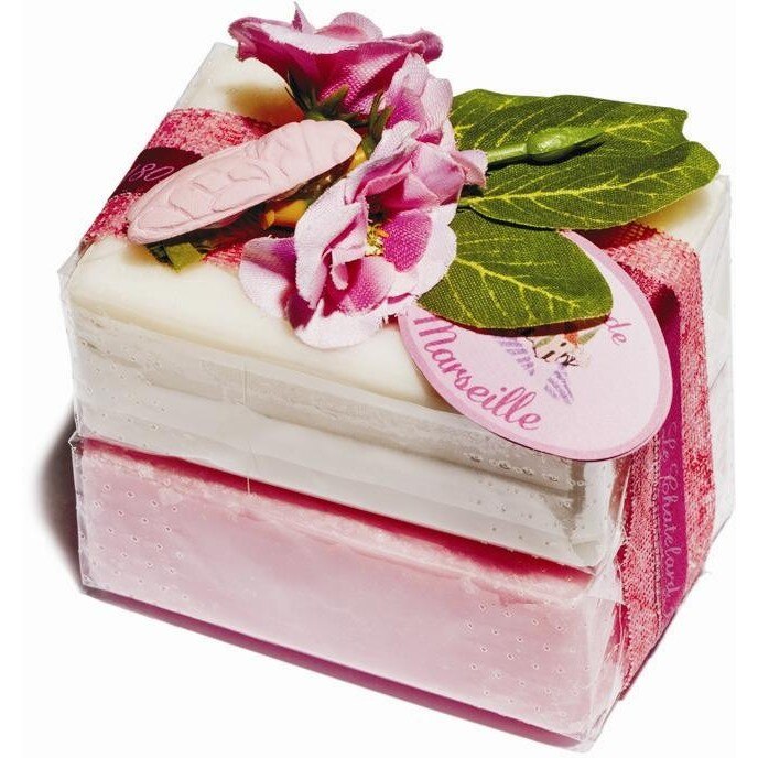 Set Cadou Doublette Sapun Natural de Marsilia 2x100g Trandafir Iasomie Le Chatelard 1802