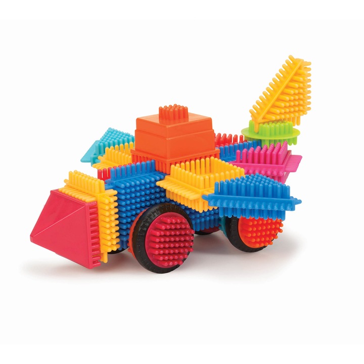 Set verde 80 cuburi de construit Bristle Blocks
