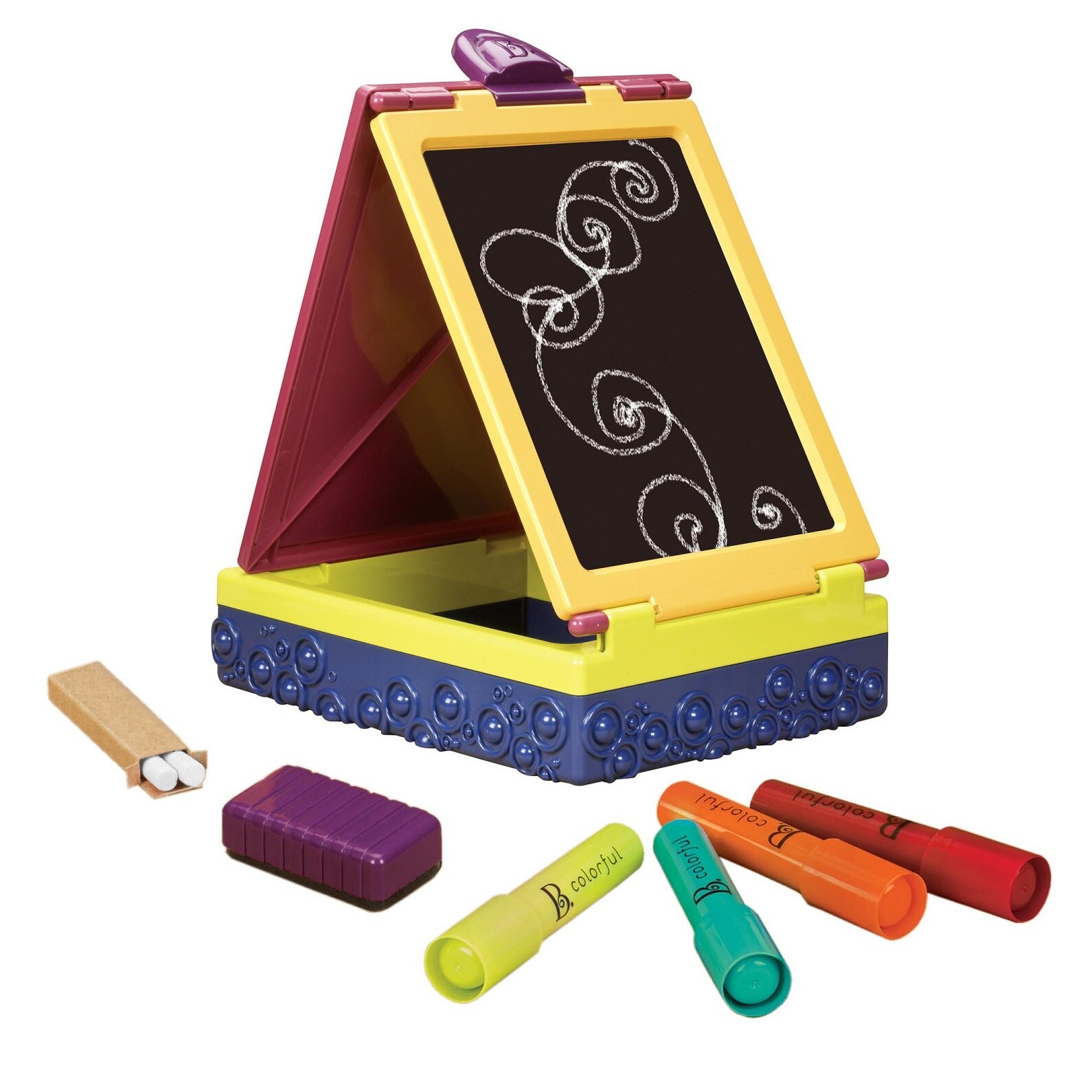 Tabla portabila cu markere si creta B.Toys