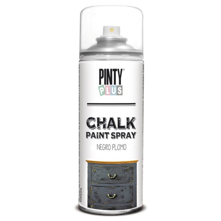 Vopsea Spray Creta Antichizare, Shabby, Vintage CHALK PAINT, Novasol, 400ml, "Black Plum-Negru Plumburiu"