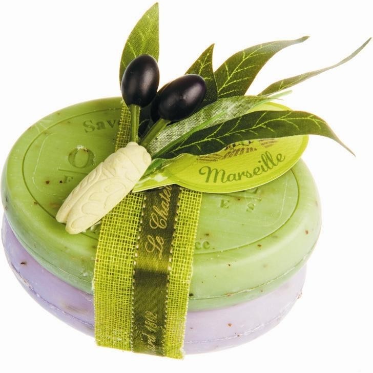 Set Cadou Doublette Sapun Natural de Marsilia 2x100g Masline Lavanda Exfoliant Le Chatelard 1802