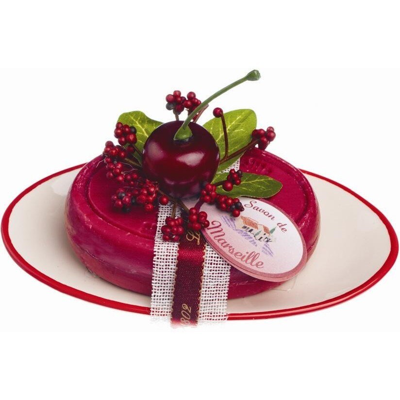 Set Cadou Savoniera Sapun Natural Marsilia Oval 100g Cirese Cerise Griotte Le Chatelard 1802