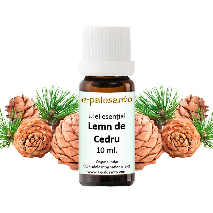 Етерично масло от кедрово дърво, 100% чистота, 10 ml, ароматерапия, e-palosanto