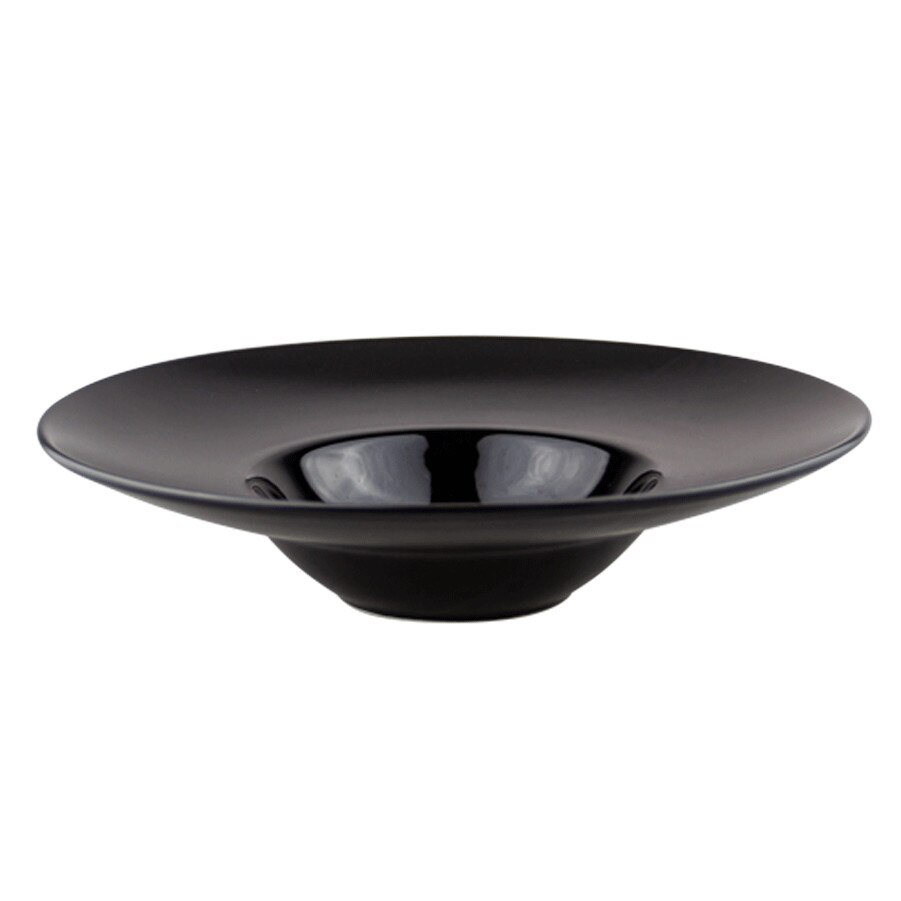 Farfurie gourmet portelan Culinaro Pro Black 23cm neagra