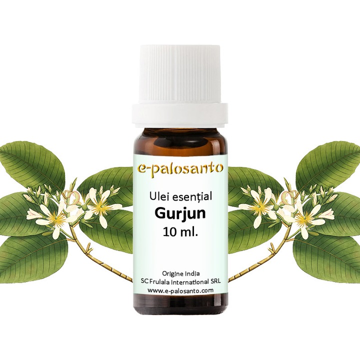 Gurjun illóolaj, 100% tisztaságú, 10 ml, aromaterápia, e-palosanto