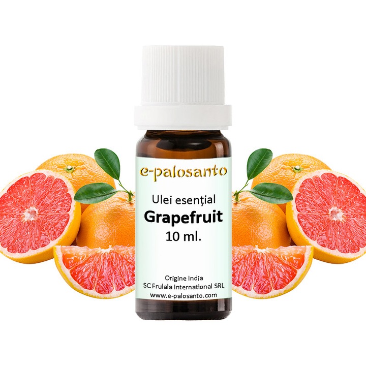 Ulei esential Grapefruit, puritate 100%, 10 ml, aromaterapie, e-palosanto