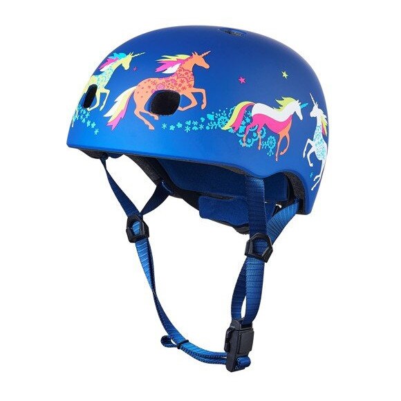 Casca de protectie pentru copii Micro, Unicorni, Albastru, Marimea S