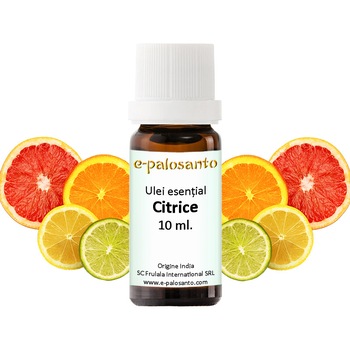Ulei esential Citrice, puritate 100%, 10 ml, aromaterapie, e-palosanto Ulei esential Citrice, puritate 100%, 10 ml, aromaterapie, e-palosanto