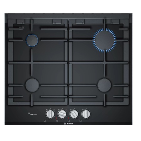 Plita Incorporabila Bosch PRP6A6D70, Gaz, 4 zone de gatit, 60cm, Negru