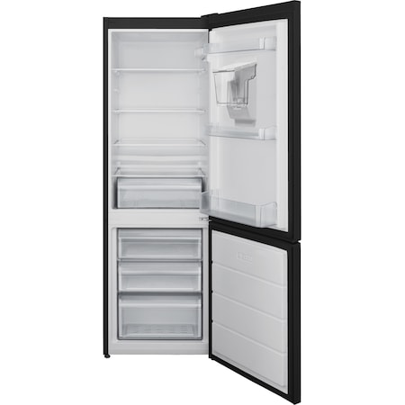 Хладилник с фризер Heinner HC-V270BKWDF+, 268 л, Бързо замразяване, Диспенсър за вода, Клас F, H 170 см, Черен
