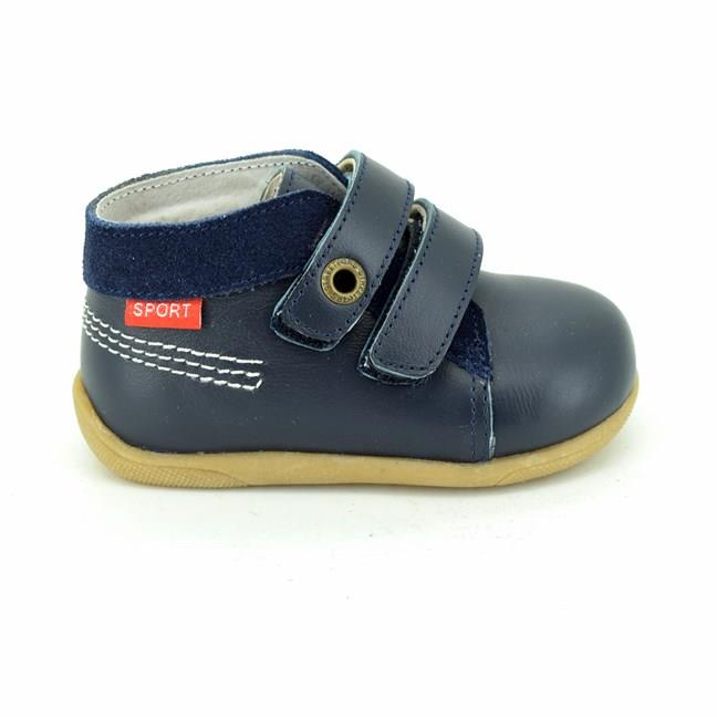 Pantofiori copii din piele naturala Truffi A3098, Bleumarin