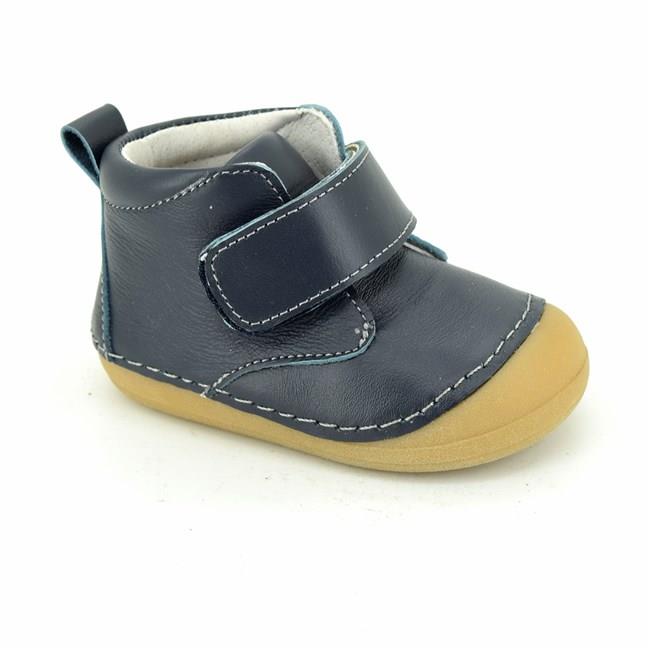 Pantofiori copii cu talpa moale si ultra-flexibila din piele Truffi A3101, Bleumarin
