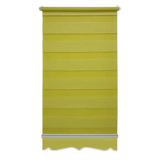 Jaluzea tip Rulou textil MINI cu Terminatie Decorativa,Deko Design,Rolete Zebra Day & Night Luxury High Quality, 78x140cm,ZW23,culoare verde deschis,accesorii albe