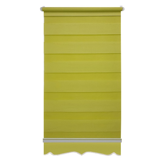 Jaluzea tip Rulou textil MINI cu Terminatie Decorativa,Deko Design,Rolete Zebra Day & Night Luxury High Quality, 100x160cm,ZW23,culoare verde deschis,accesorii albe