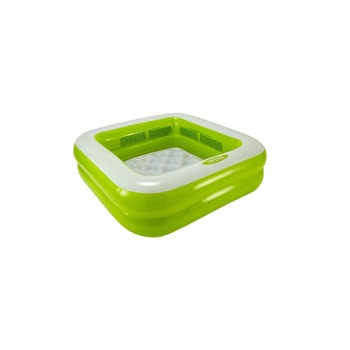 Piscina cu baza gonflabila pentru copii, Vinil, Patrata, Verde, 85 cm Piscina cu baza gonflabila pentru copii, Vinil, Patrata, Verde, 85 cm