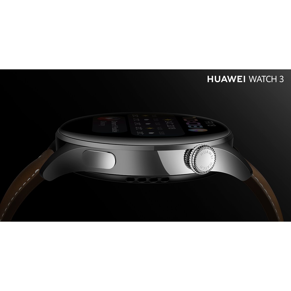 Часовник Smartwatch Huawei Watch 3, 46 мм, Classic, Brown Leather - eMAG.bg