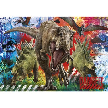 Puzzle Jurassic World, Clementoni, Multicolor, 180 de piese Puzzle Jurassic World, Clementoni, Multicolor, 180 de piese