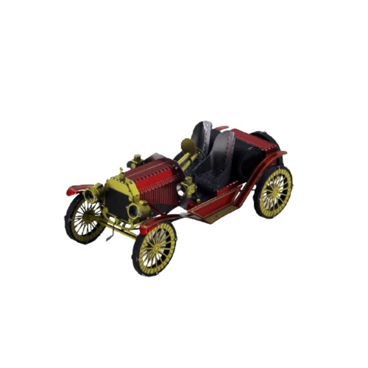 Nano Puzzle Metalic, 3D, RoveZone®, Educativ, Color, Model Masina de Epoca, 58 Piese