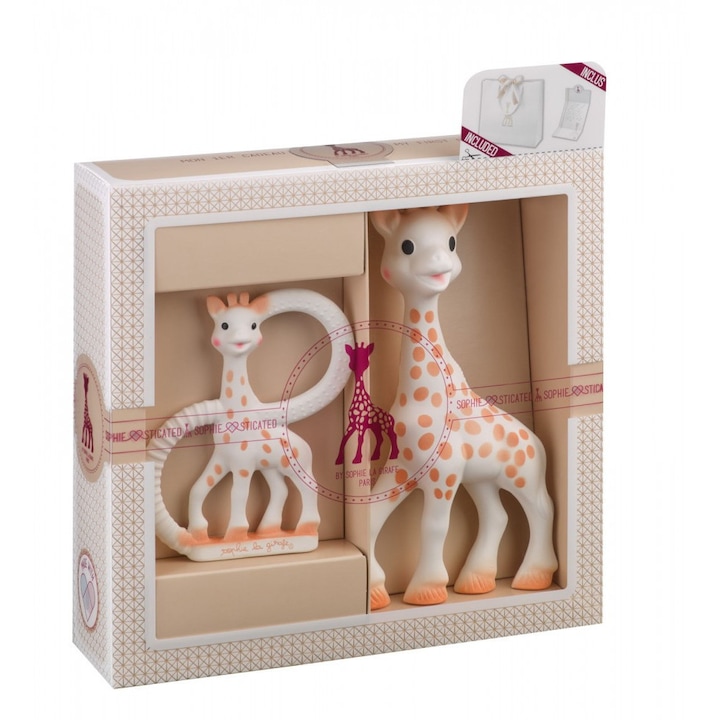 Set cadou Vulli Sophie-sticat - Girafa Sophie si jucarie detitie