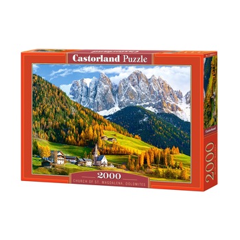 Puzzle Castorland Church of St. Magdalena, Dolomites, 2000 piese Puzzle Castorland Church of St. Magdalena, Dolomites, 2000 piese