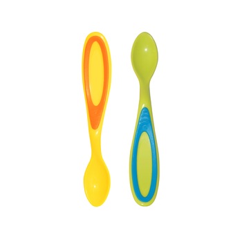 Set 2 lingurite flexibile cu maner anatomic, Lorelli, 0 luni+, Yellow si Green Set 2 lingurite flexibile cu maner anatomic, Lorelli, 0 luni+, Yellow si Green