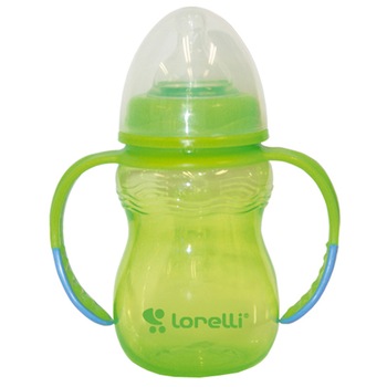 Biberon cu toarte PP, Lorelli, 0 luni+, 250 ml, Green Biberon cu toarte PP, Lorelli, 0 luni+, 250 ml, Green
