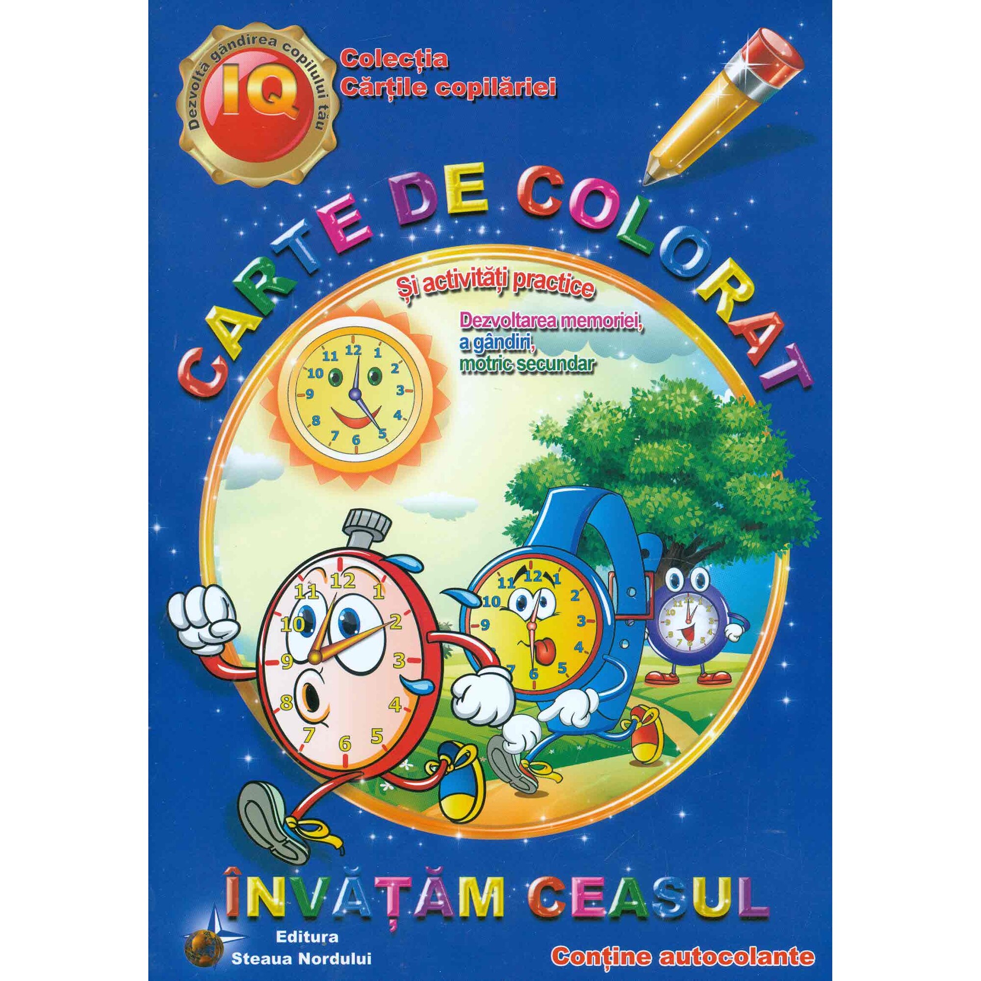 Carte de Colorat invatam Ceasul