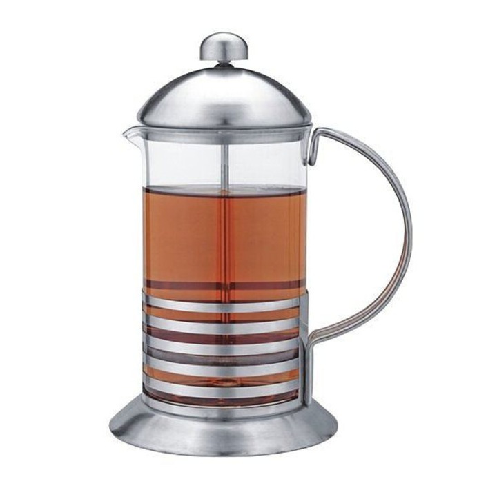 Presa franceza Tadar, Arabica, Sticla, Transparent/Argintiu, 0.8 l