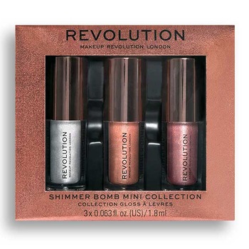 Balsam de buze Makeup Revolution, Lip Shimmer Bomb Mini Collection, 5.4 ml Balsam de buze Makeup Revolution, Lip Shimmer Bomb Mini Collection, 5.4 ml