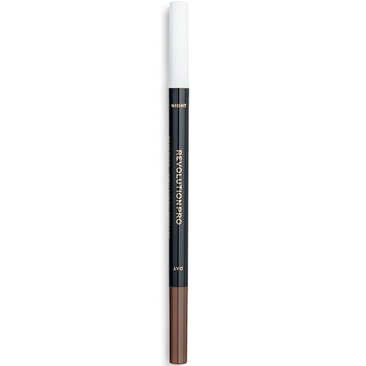Creion pentru sprancene Makeup Revolution, 24h Day & Night Warm Brown, 1.6 ml