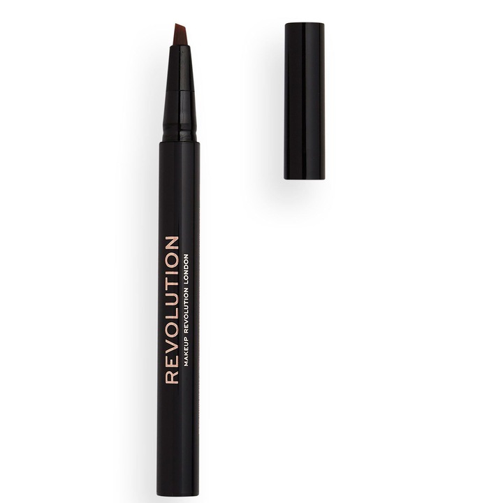 Creion pentru sprancene Makeup Revolution, Bushy Brow Medium Brown, 0.5 ml