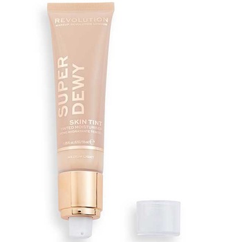 Crema hidratanta pentru ten Makeup Revolution, Face Superdewy Tinted Moisturizer Medium Light, 55 ml