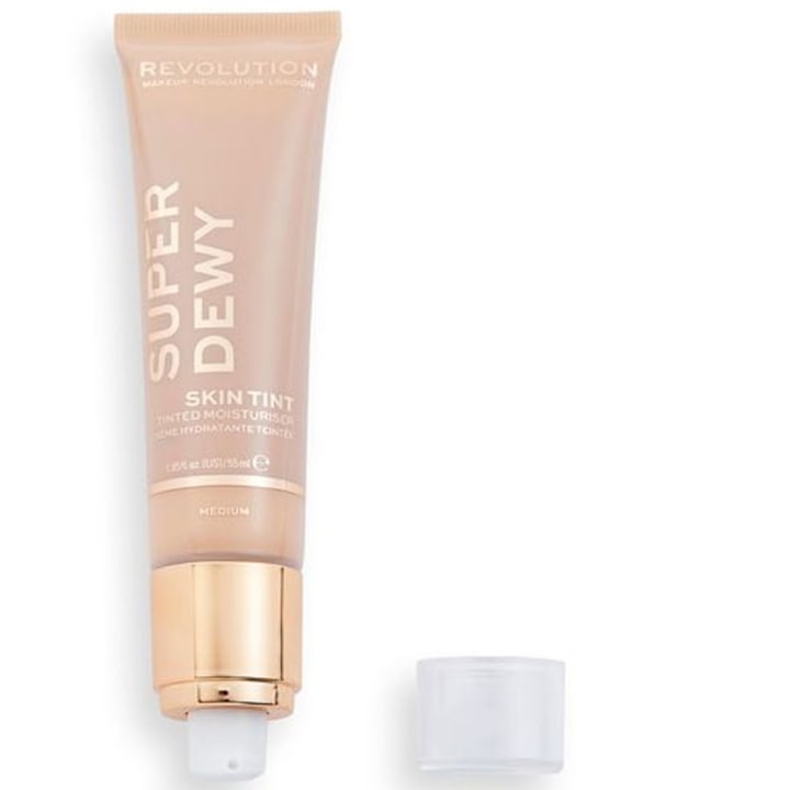 Makeup Revolution Superdewy Tinted Moisturizer hidratáló arckrém, 55 ml, közepes