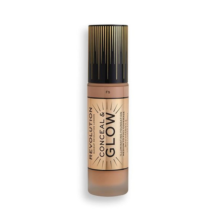 Fond de ten Makeup Revolution, Conceal & Glow F5, 23 ml